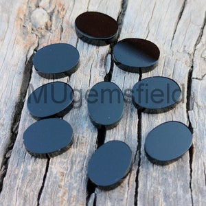 Premium Quality Natural Black Onyx Gemstones, Oval Both Side Flat, Calibrated Gemstones, All Size Available 3x5 mm to 20x30 mm