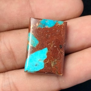 Hand-cut Blue Copper Turquoise 18 x 27 MM Cabochon - High-quality Loose Gemstone