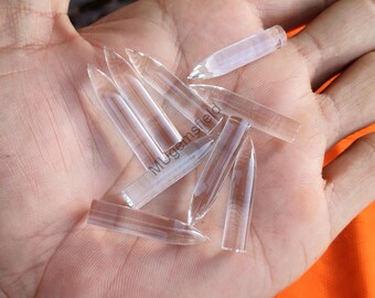 Crystal Quartz 6 x 30 MM Bullet Shape, Clear Quartz, aaa Quality, Wholesale Gemstones, Calibrated Crystal, Crystal Quartz Point