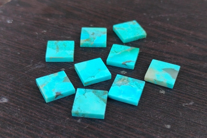 Torquoise Square Arizona Turquoise Square Disc: Kingman Gemstone for Jewelry Making - Etsy