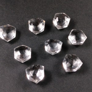 AAA Crystal Quartz Rose Cut Gemstone: Jewelry Making Supplies, 8 Pcs Set
