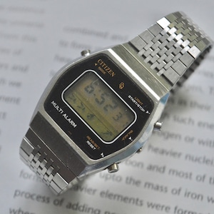 Citizen Vintage Digital  watch. Seiko Tissot Timex Omega Rolex Retro Swiss Gift ideas Gift for Him gift for her