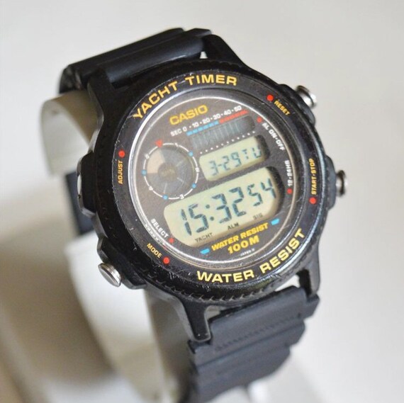 Seltene Casio Yacht Timer TRW 30. Vintage Retro Militar Armee Pilot Schweizer Ihn Geschenkideen Omega Trench Seiko Citizen Tissot HMT Adventure Etsy