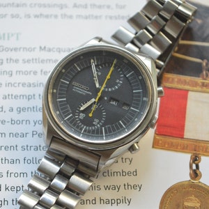 Seiko Jumbo Chronograph Vintage Watch. Citizen Omega Rolex Tissot Gift Ideas Casio Tudor Hamilton Birthday Anniversary Love Retro Military