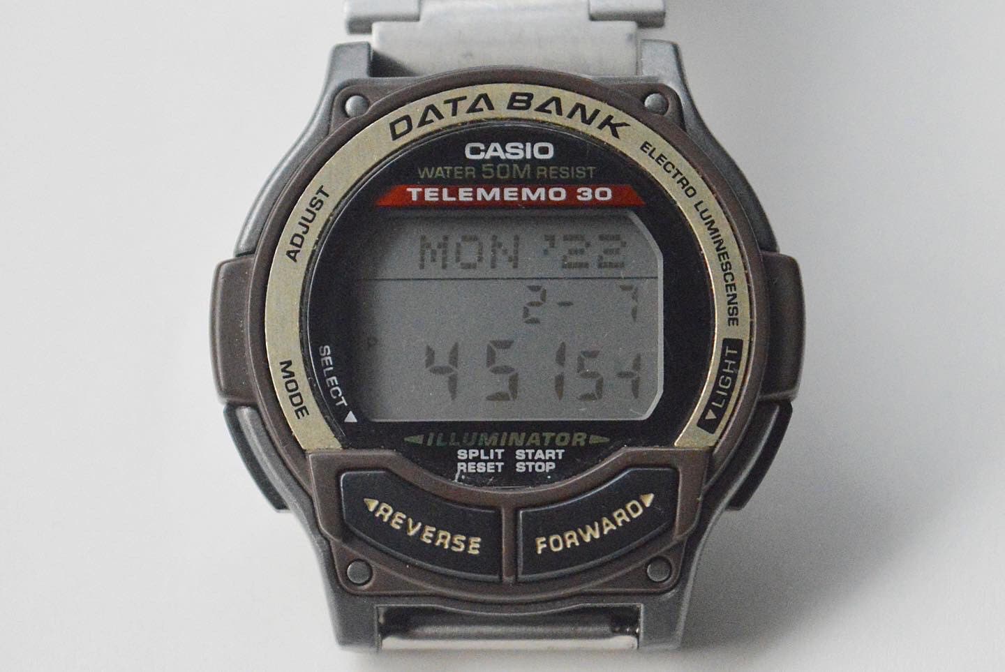 Rare Casio Vintage Data Bank Watch. Seiko Citizen Tissot Omega Rolex Gift Ideas Him Retro Pilot Army Japan Celebrate Birthday Gift Ideas HMT Etsy UK