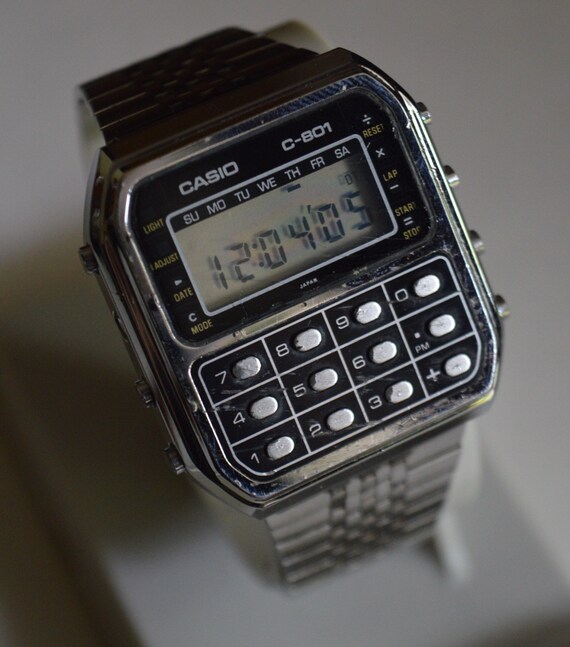 Rare Casio C801 Vintage Watch. Seiko Tissot Retro Military HMT | Etsy