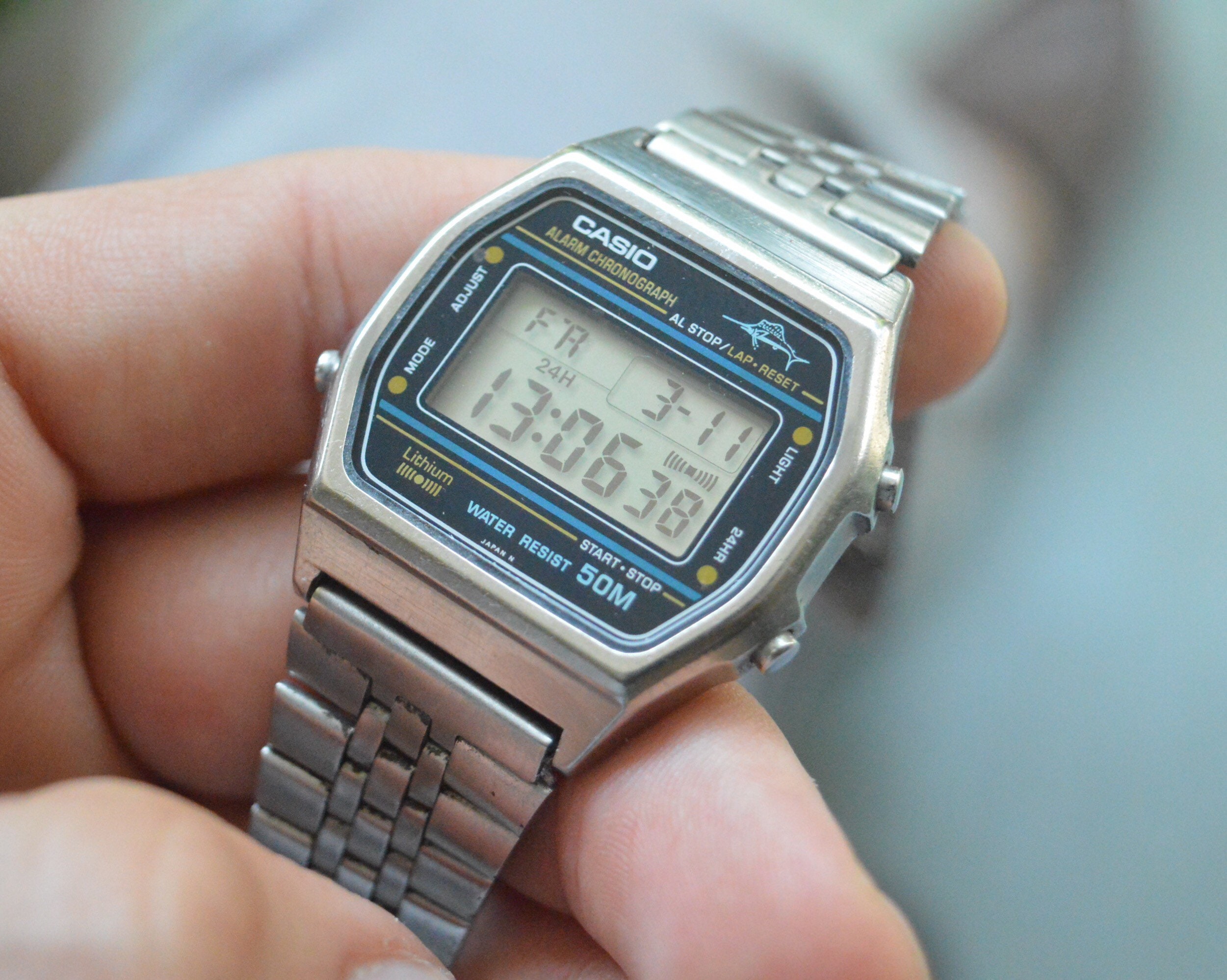 Casio Marlin Digital Vintage Watch. Seiko Tissot Timex Swatch Swiss Retro  Gift Ideas Handmade Anniversary Birthday Gift for Him Diver Army -   España