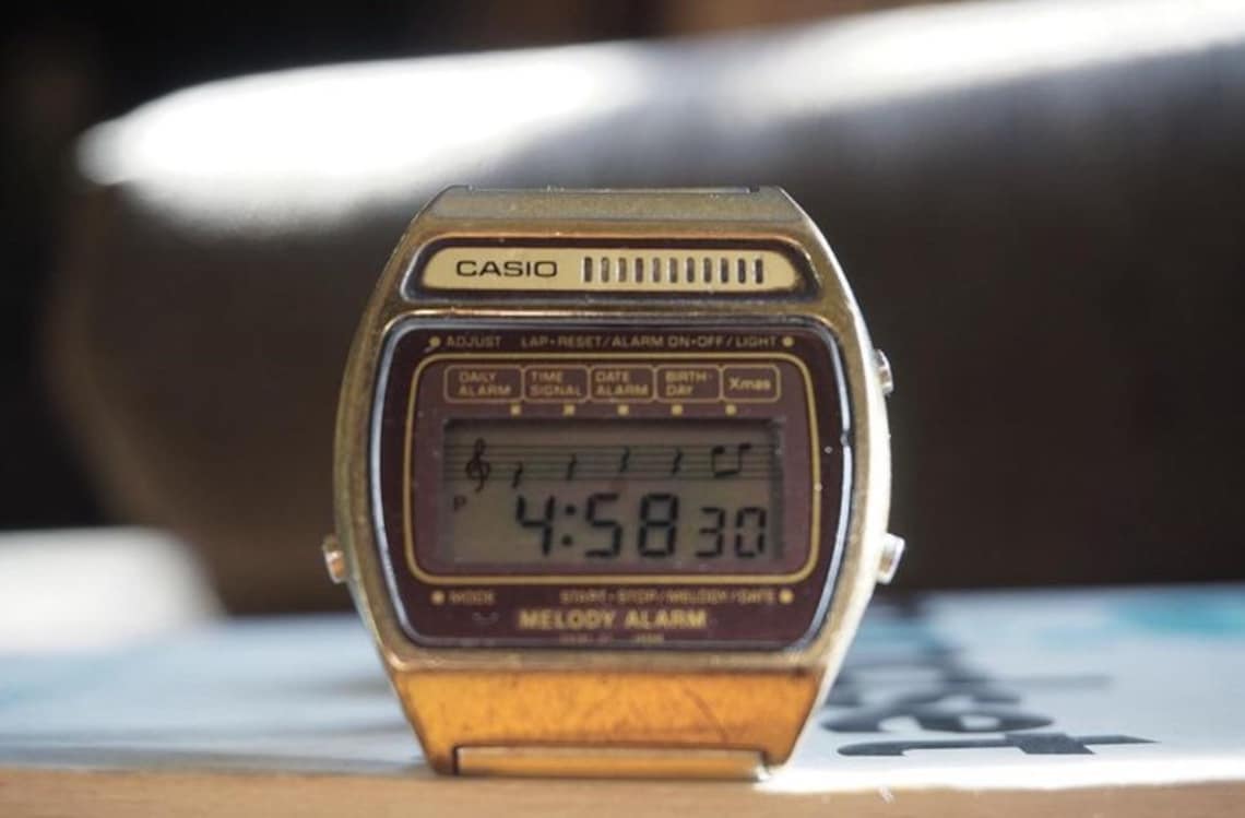 Casio H10G Melody Alarm digital watch. Seiko Tissot Vintage Etsy