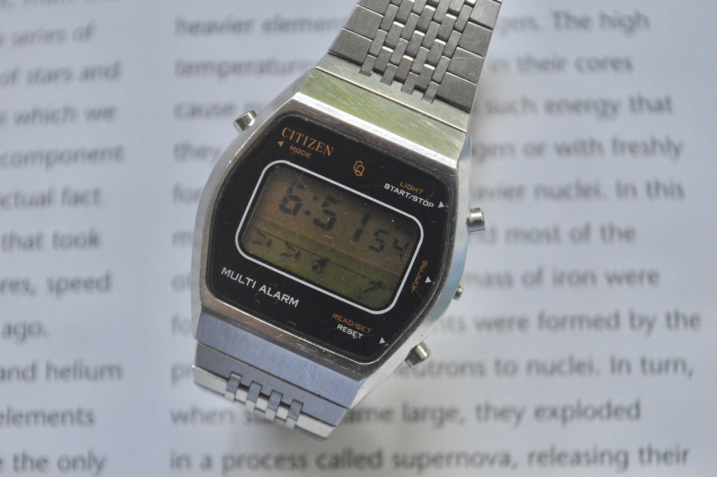 Citizen Vintage Digital Watch. Seiko Tissot Timex Omega Rolex