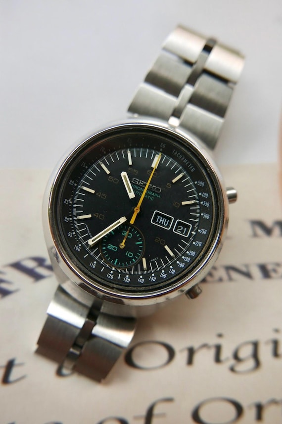 Rare Seiko Halmet Automatic Chronograph Vintage Rolex Omega