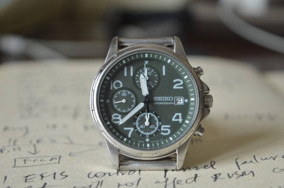 Seiko Chronograph Vintage Watch. Timex Tissot Omega Rolex - Etsy UK