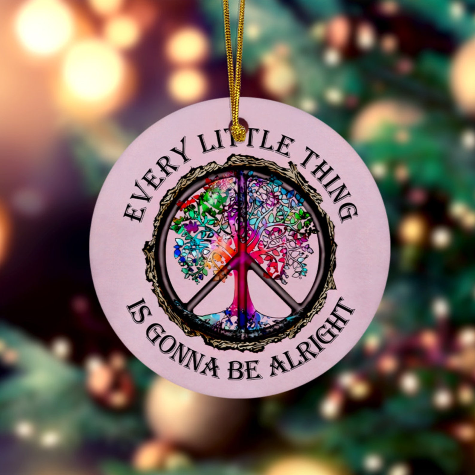 2021 Christmas Ornament Hippie Every Little Thing Is Gonna Be Etsy