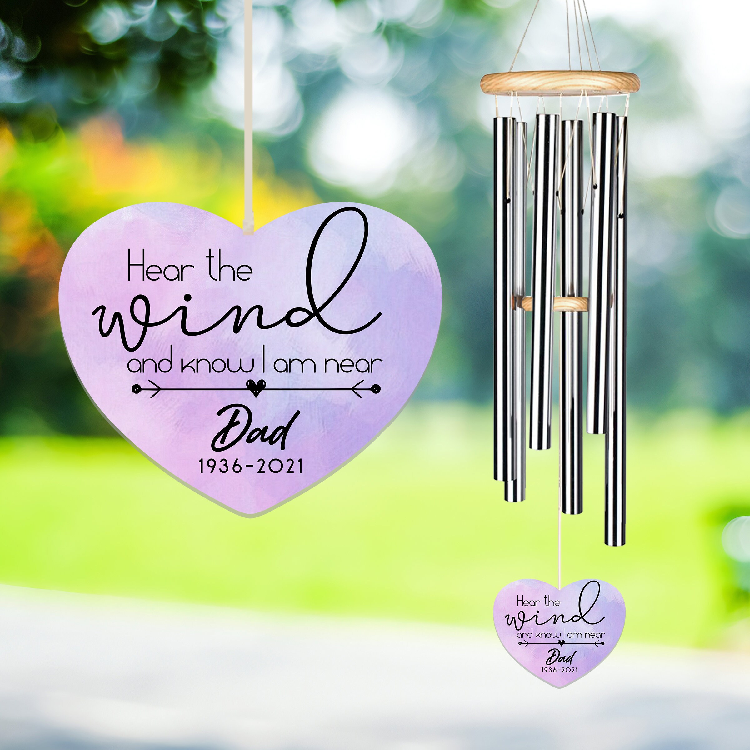 Memorial Personalized Wind Chime Hear the Wind Know I'm Etsy