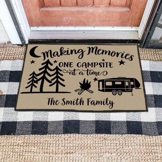 funny camping door mats