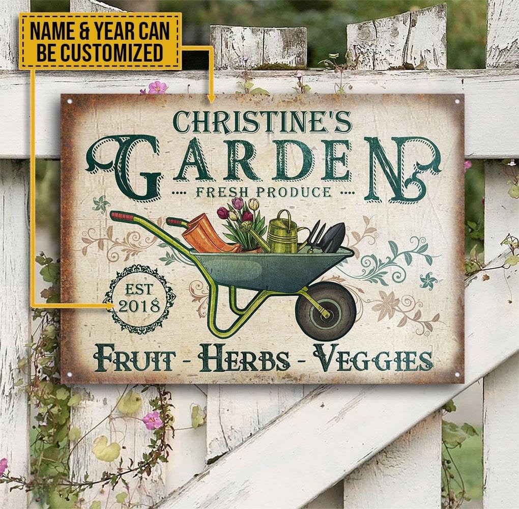 personalized metal signs outdoor garden