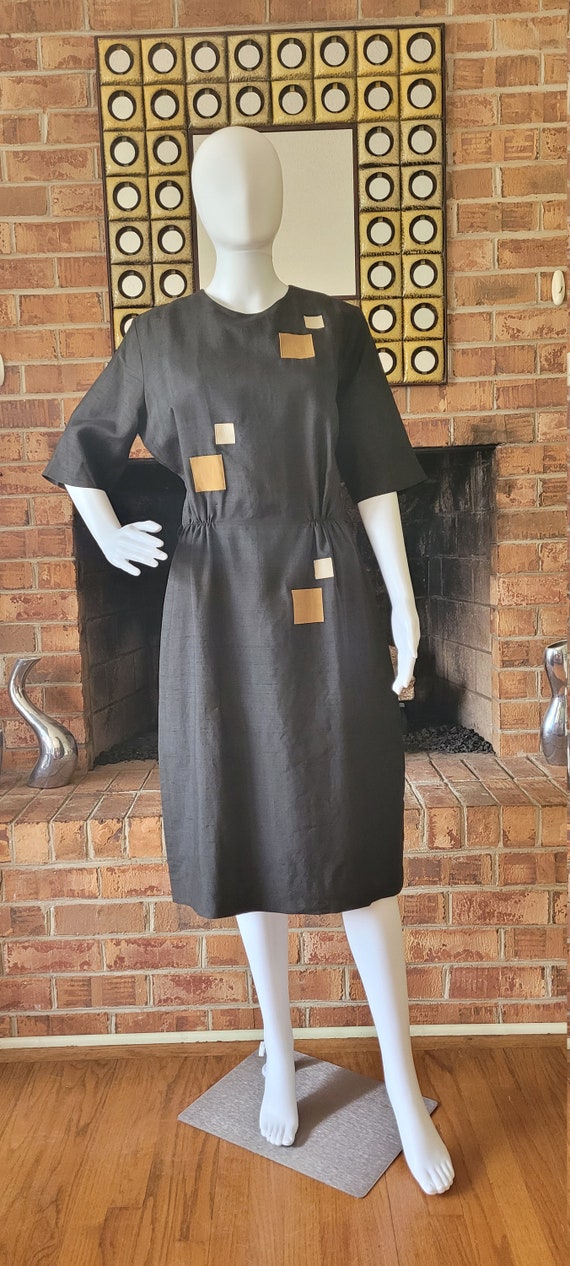Linen dress - vintage dress - vintage 1960's dres… - image 3