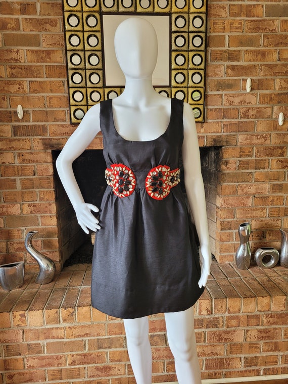 vintage 90s dress, vintage cocktail dress, vintage party dress, short Black dress, embellish, 1990s fashion, women's fashion