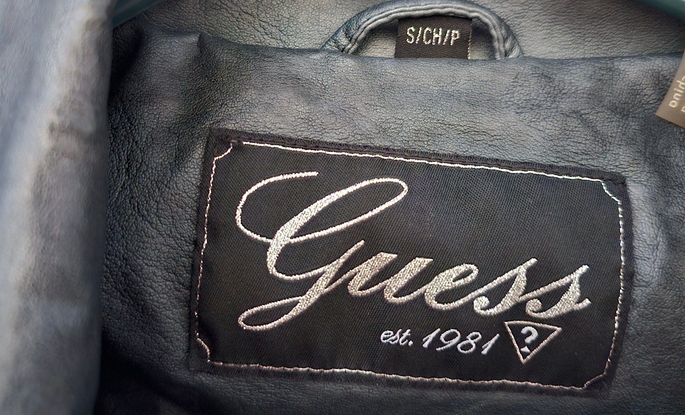 Vintage 90s Guess leather flannel jacket