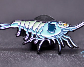 Blue Bolt Shrimp Enamel Pin