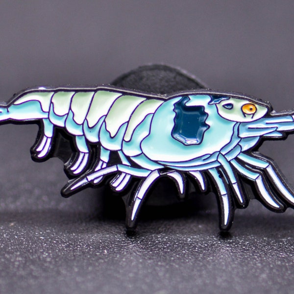 Blue Bolt Shrimp Enamel Pin