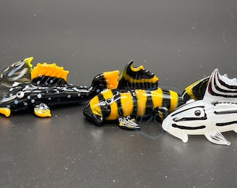 Pleco Fish Glass Ornament