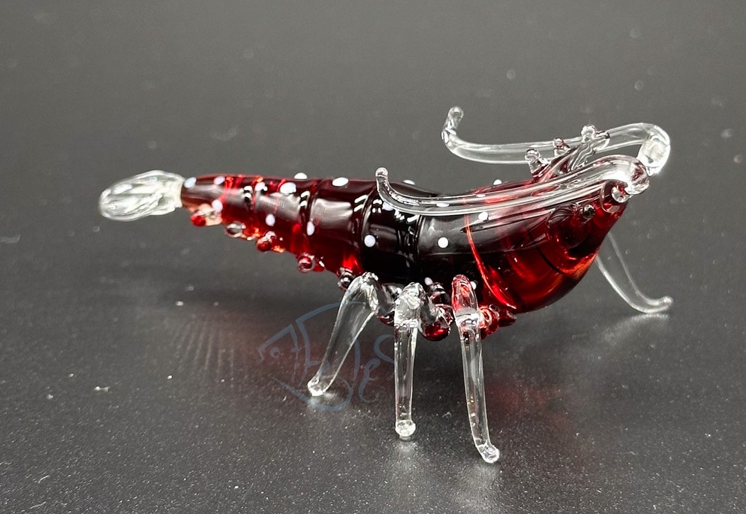 Ornamental Shrimp Glass Ornament - Etsy