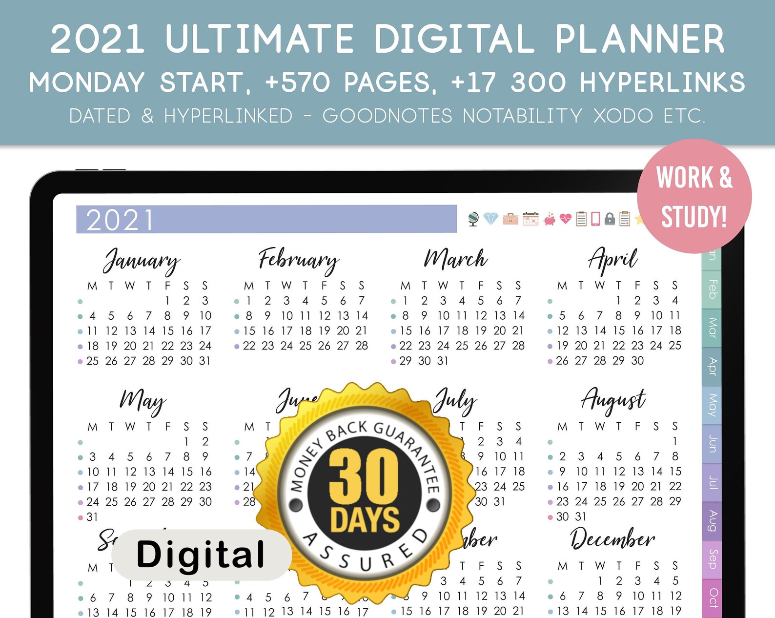 IPad Daily Planner Journal iPad Planner App With Stylus Etsy