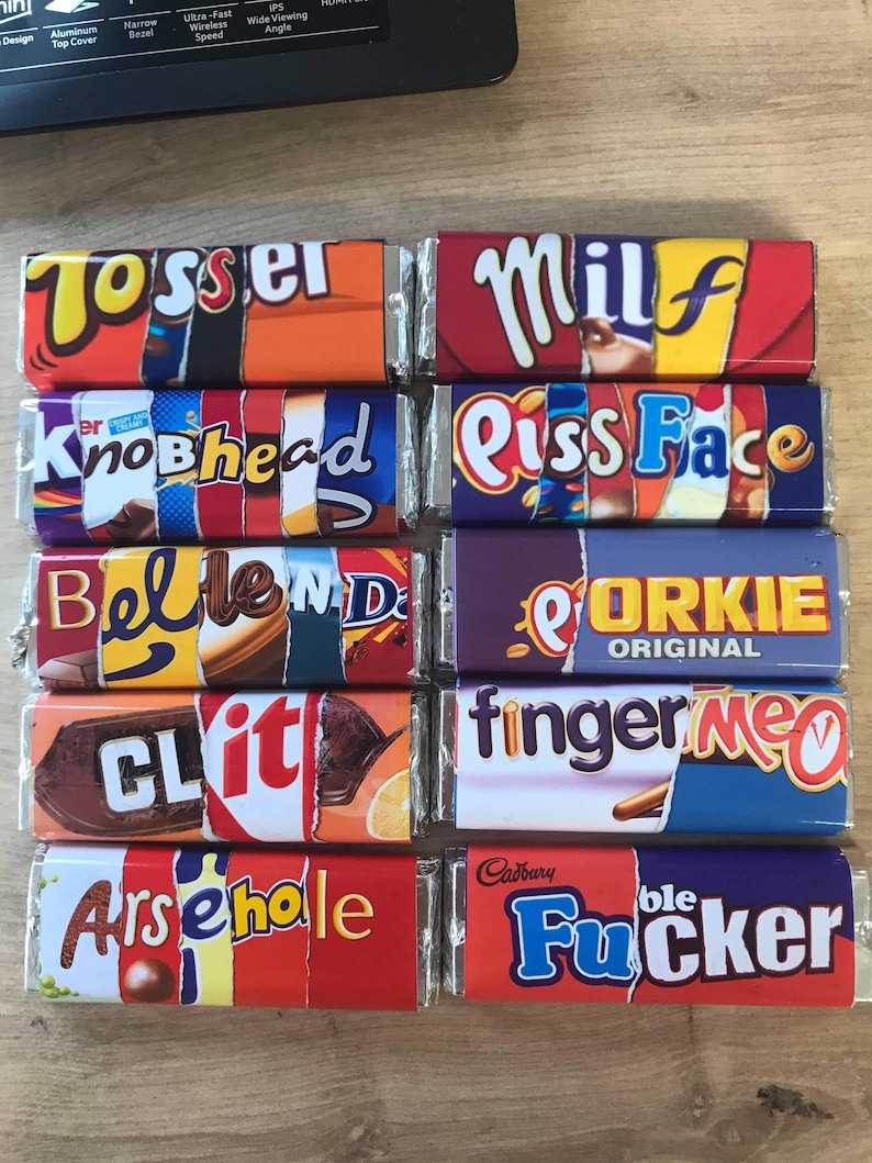Pack of 10 rude funny joke chocolate bars Etsy