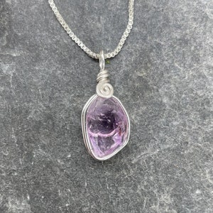 Ciondolo in argento sterling con ametista 925 fatto a mano Collana di ametista Brandberg Collana di gioielli per meditazione yoga regalo per lei