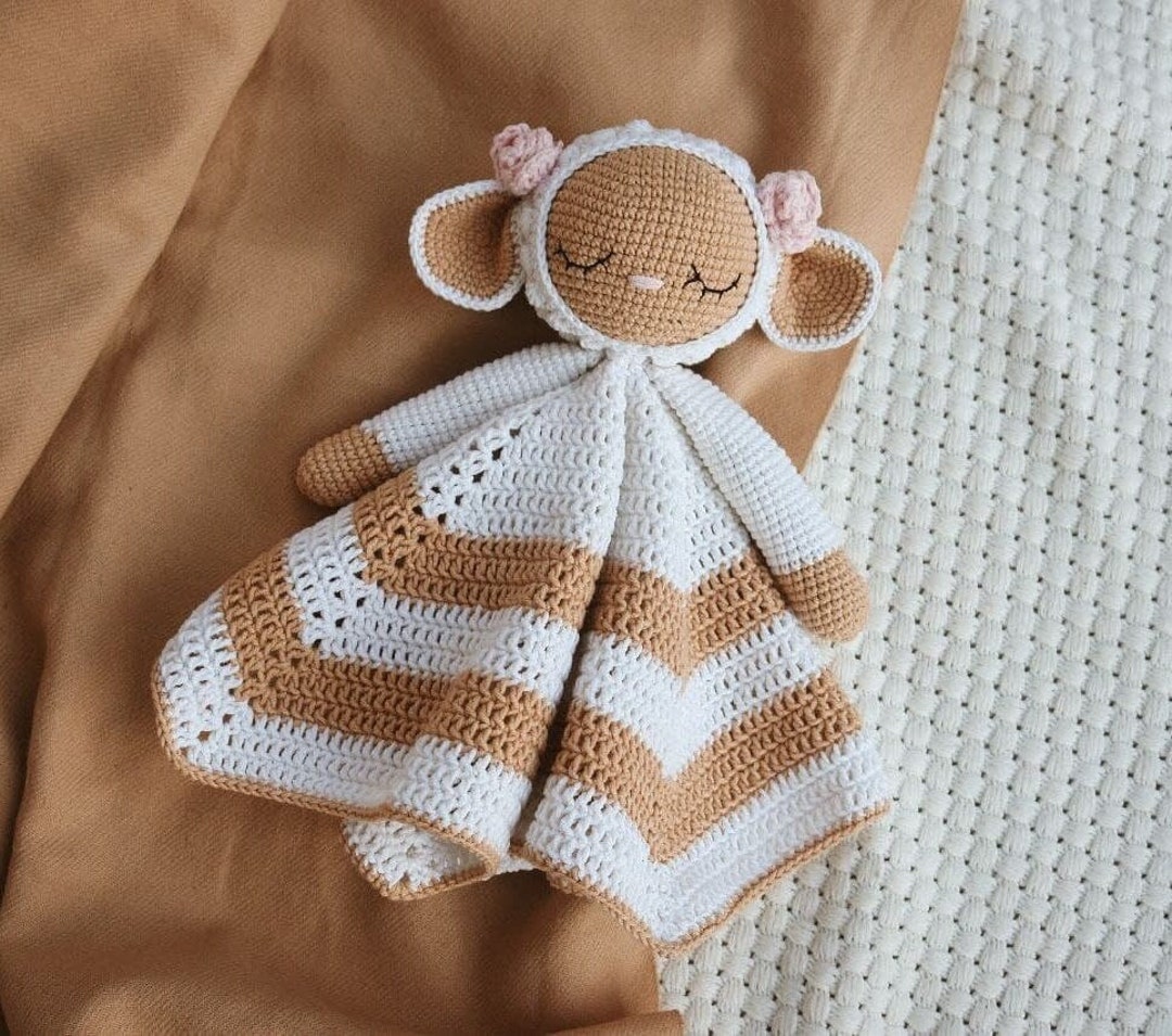 Security Blanket Lamb and Bunny for Baby Personalized Lovey Blanket