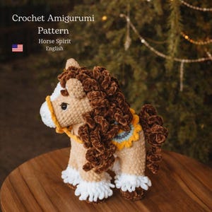 Horse pattern crochet plush pony toy farm stuffed animal tutorial amigurumi