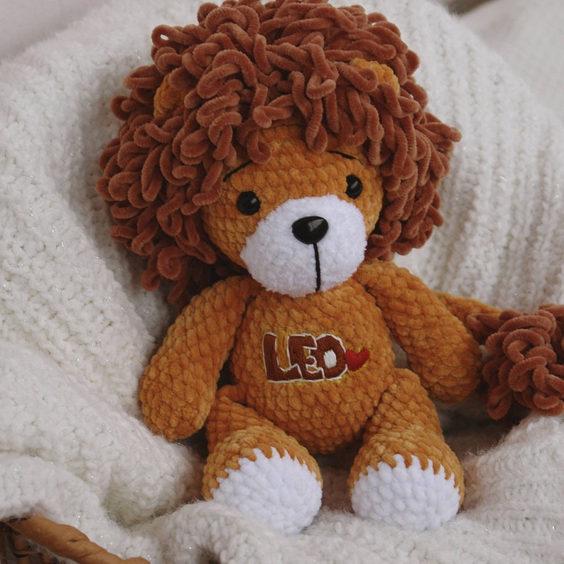 Soft plush toy lion king. Personalized lion. Baby keepsake. Nursery safari baby gift. Jungle baby shower.  Stuffed animal zoo. 