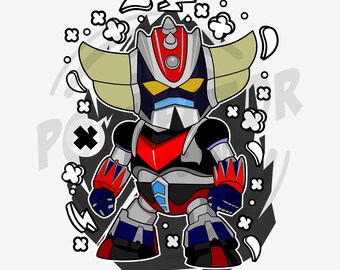 Digital Download Grendizer Poster Tshirt Grendizer SVG SVG Files Drawing PNG Illustration