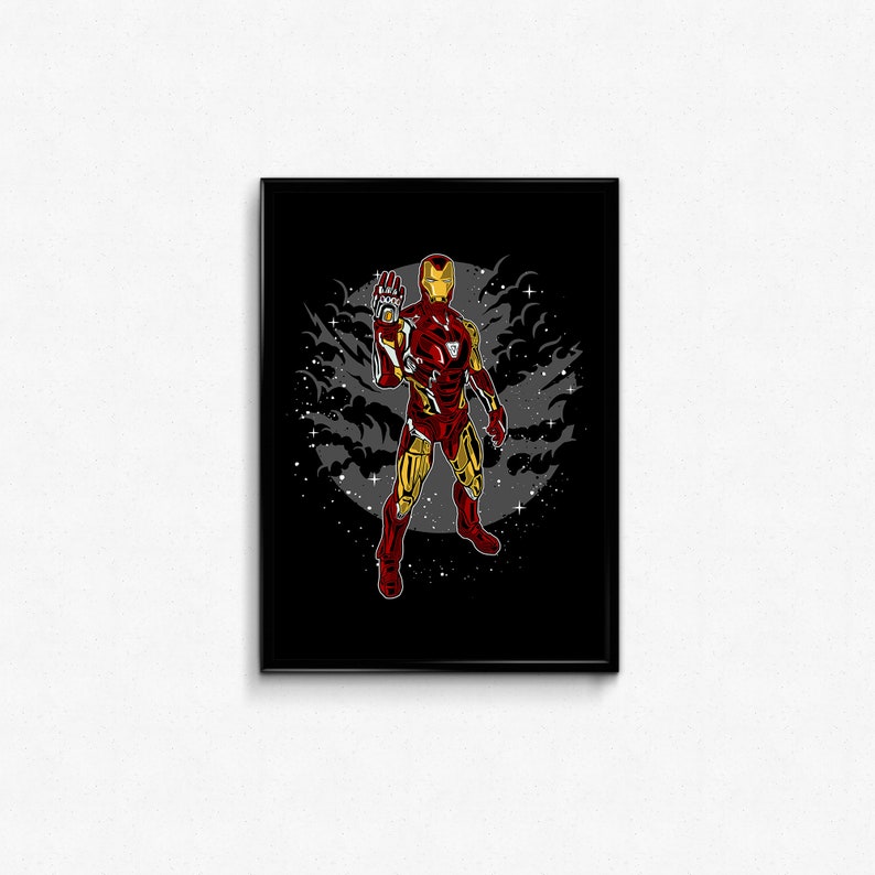 Drawing Tshirt Iron Man Poster Illustration Digital Download SVG Files Iron Man SVG PNG