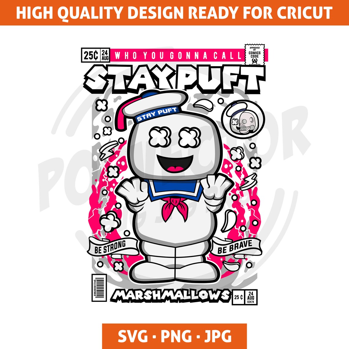 Marshmallow Man SVG Design for Crucit Marshmallow Man Poster Etsy