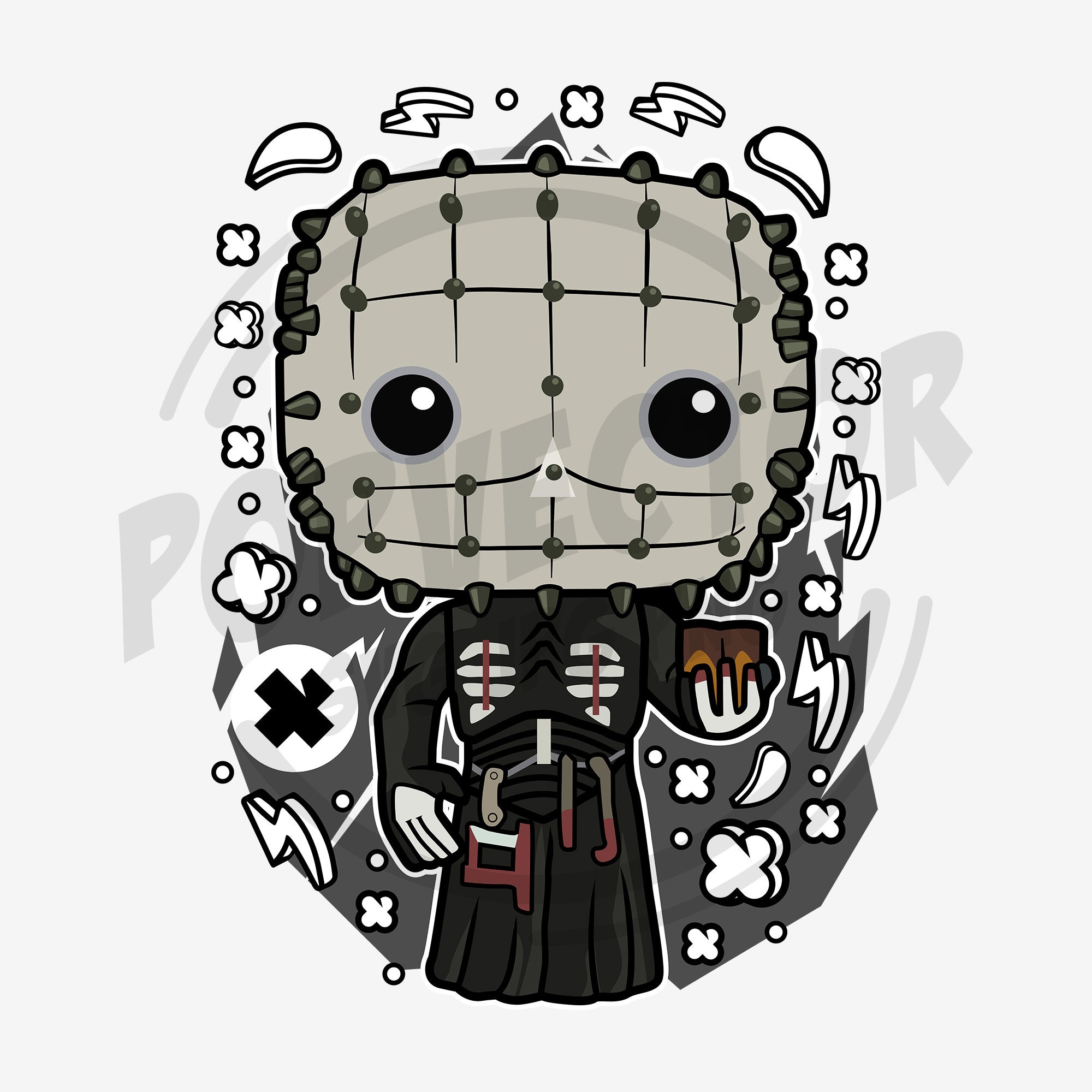 Pinhead SVG Pinhead Poster Tshirt PNG Illustration Etsy