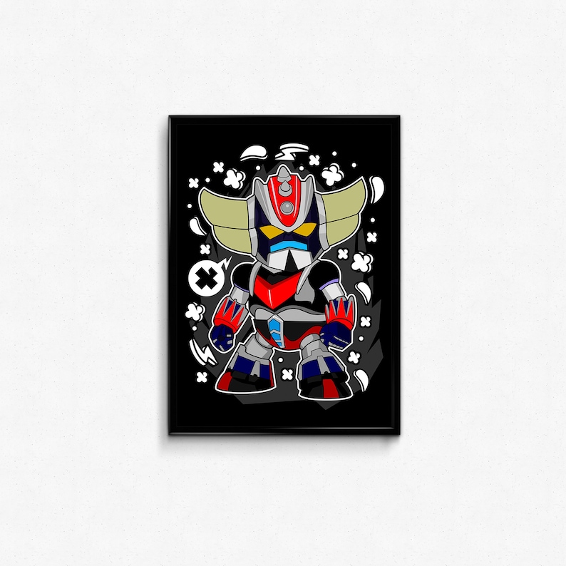 Digital Download Grendizer Poster Tshirt Grendizer SVG SVG Files Drawing PNG Illustration