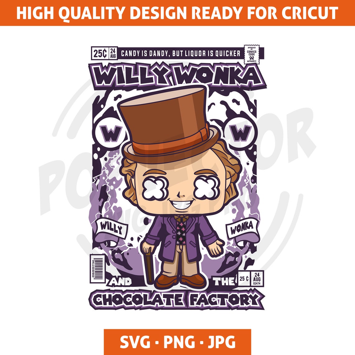 Willy Wonka SVG Design for Crucit Willy Wonka Poster Willy | Etsy