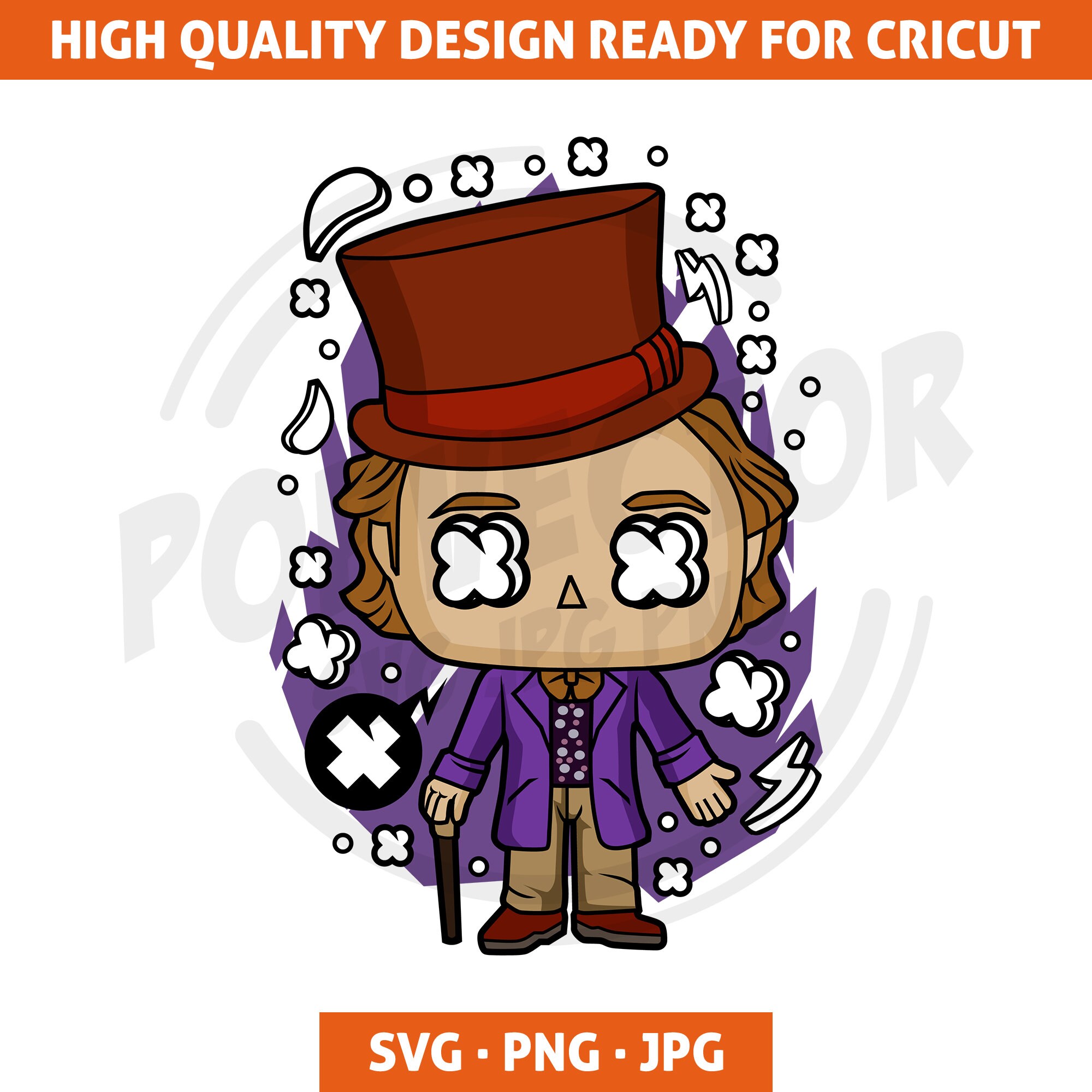 Willy Wonka SVG Design for Crucit Willy Wonka Poster Willy | Etsy