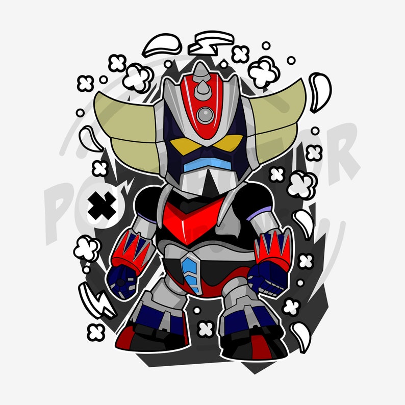Digital Download Grendizer Poster Tshirt Grendizer SVG SVG Files Drawing PNG Illustration