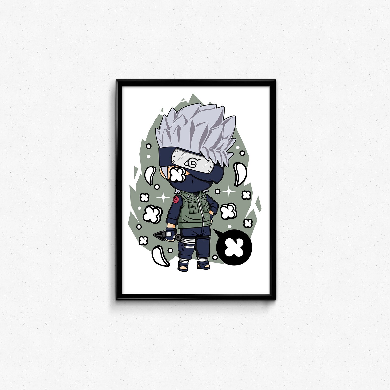 Kakashi SVG Design for Crucit Kakashi Poster Kakashi Tshirt Etsy