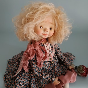 Muñeca coleccionable OOAK hecha a mano - Muñeca artística esculpida en arcilla polimérica - Edición limitada, cuerpo blando, diseño de autor, regalo de decoración para el hogar