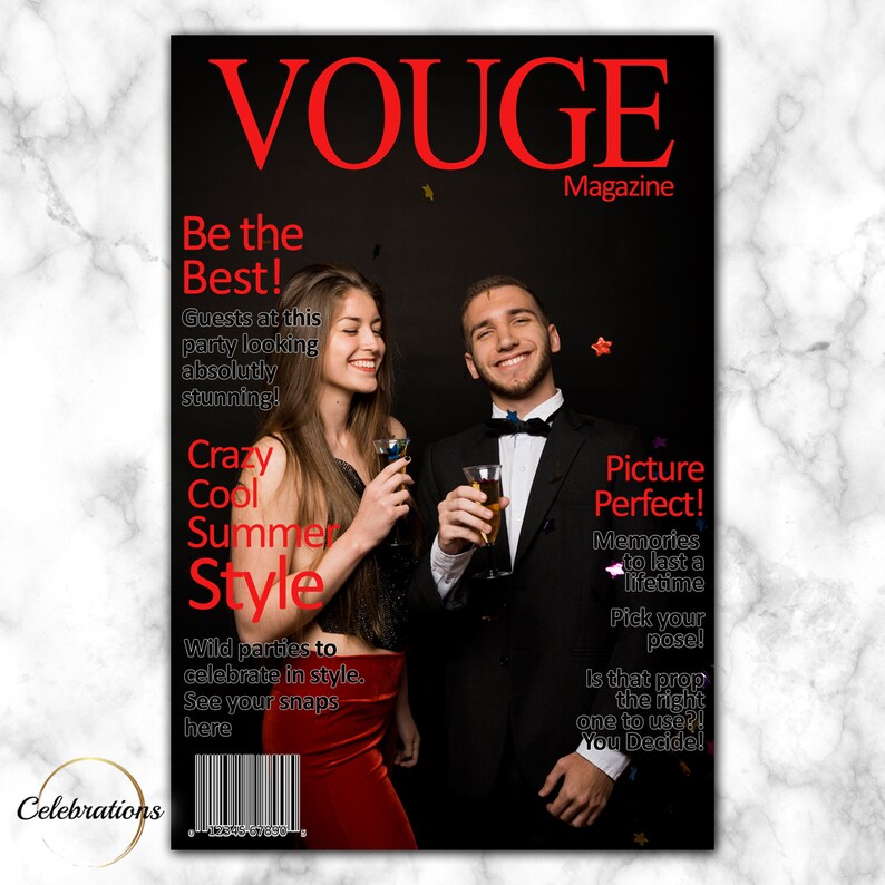 Photo Booth Template Set Magazine PSD Overlays 1200x1800 Etsy