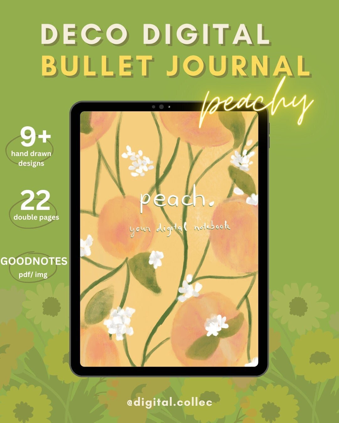 PEACH Minimal Digital Journal/ Aesthetic Botanic Journal/ Mental Health Journal / Improvement