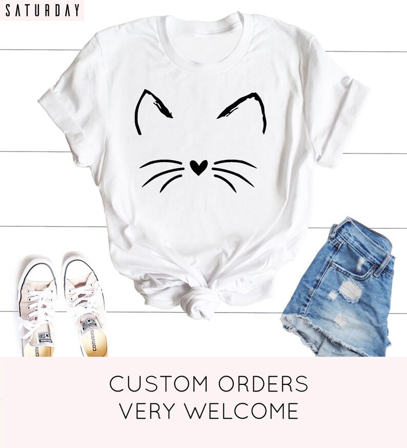 Cat Shirt Kitty Kitten T Shirt I Love Cats Funny Present Etsy