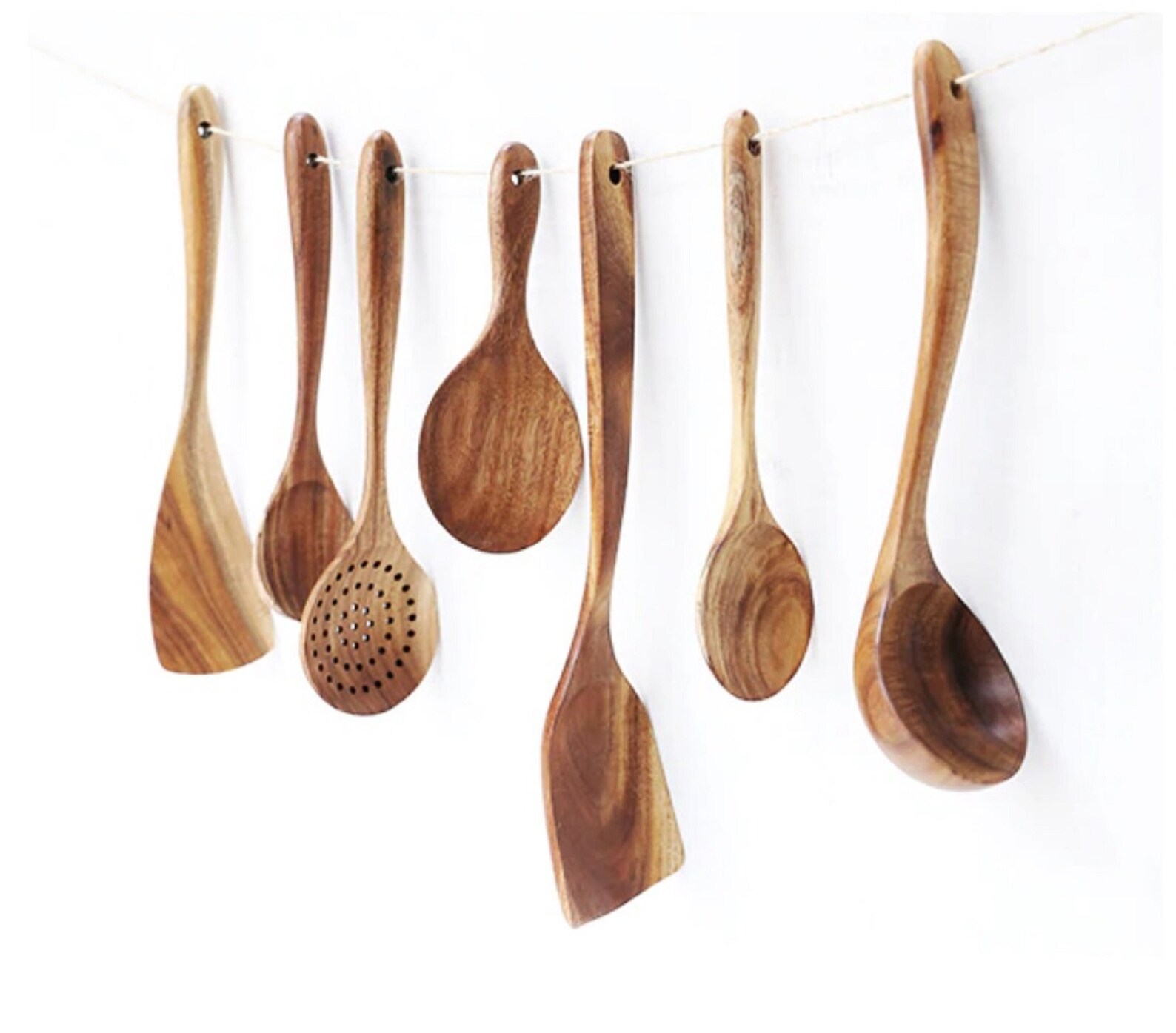 Natural Wood Cookware Kitchen Tool Set Wife Gift Etsy