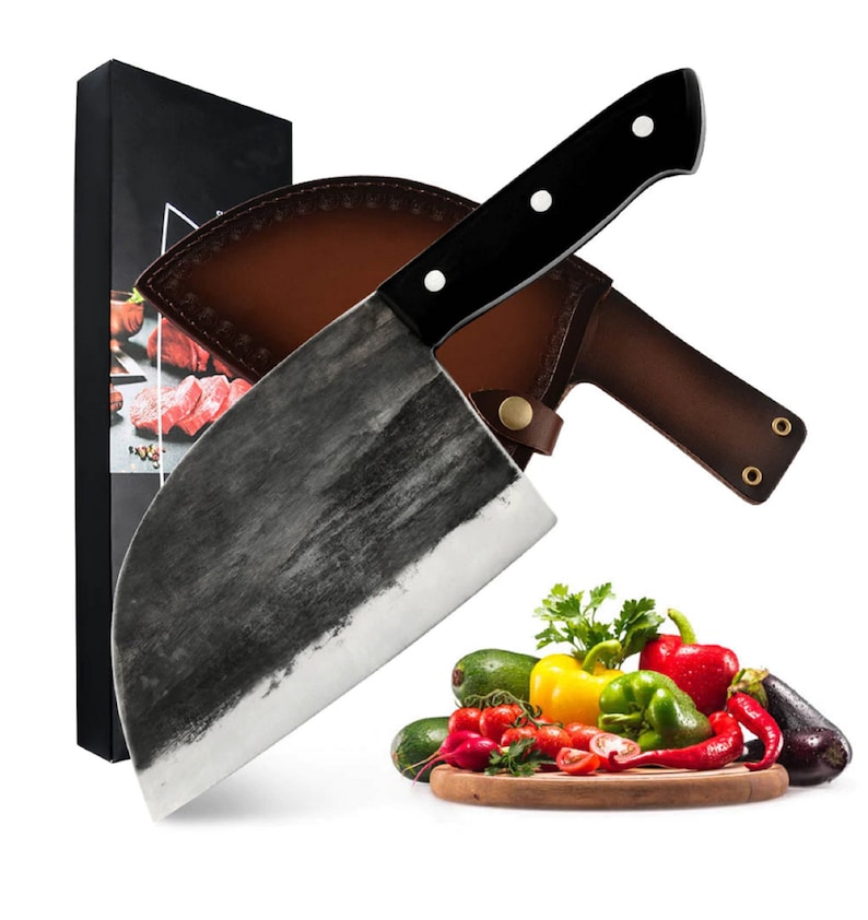 camping chef knife full tang butcher outdoor meat Etsy