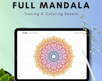 40 páginas para colorear y contornear mandalas, terapia artística (PDF, JPG)