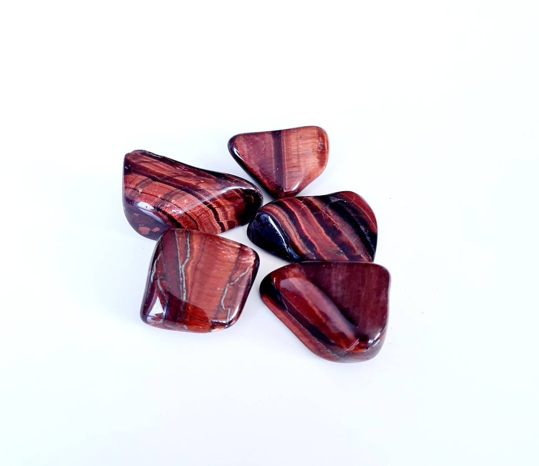 96 Pcs Oeil Tigre Perles Pierres Précieuses 8Mm Rouge Oeil Tigre