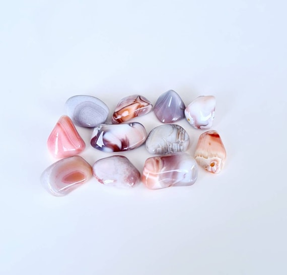 Mini Pink Botswana Agate Tumblestone